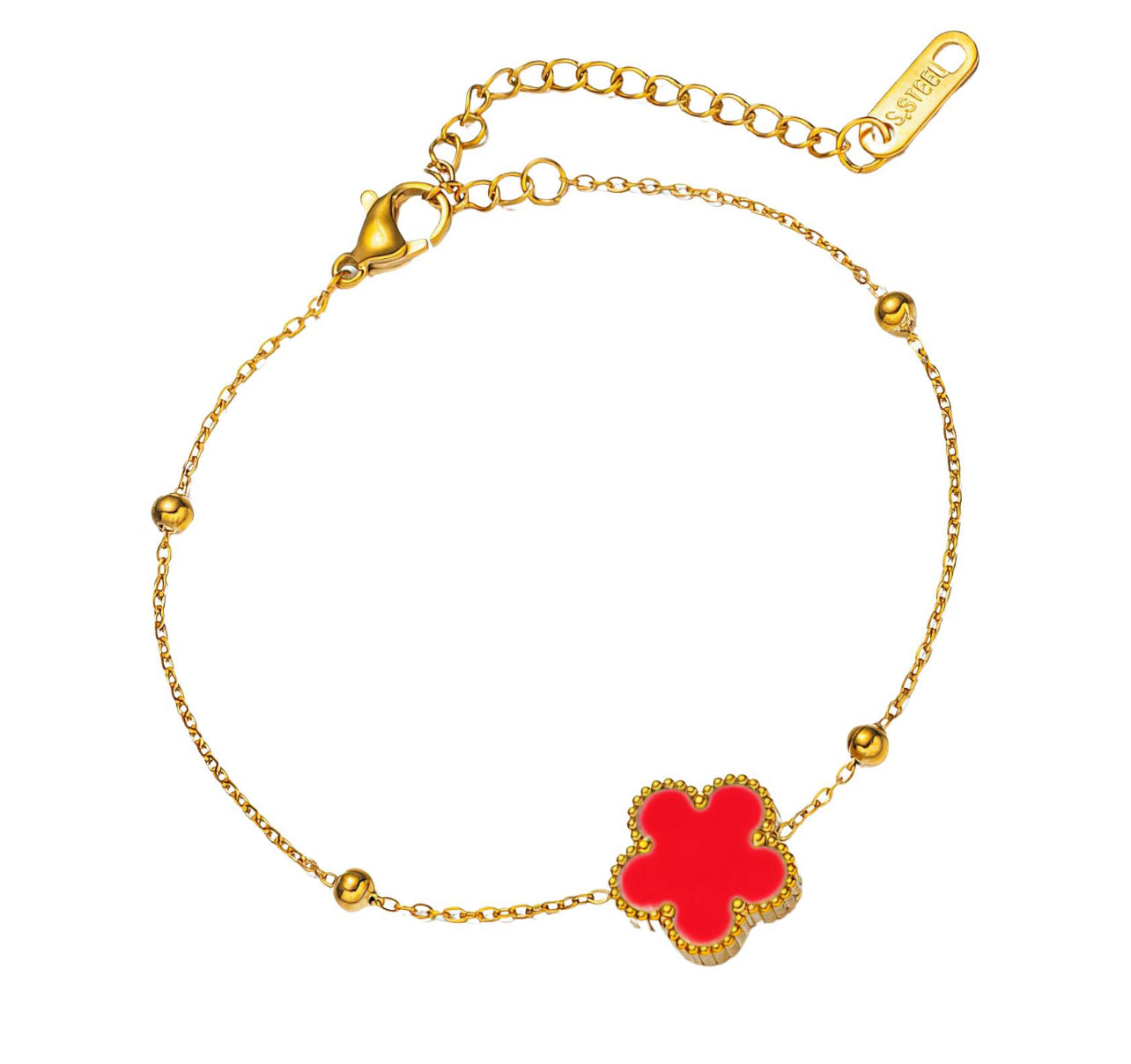 Flower Bracelet In 18k Plating