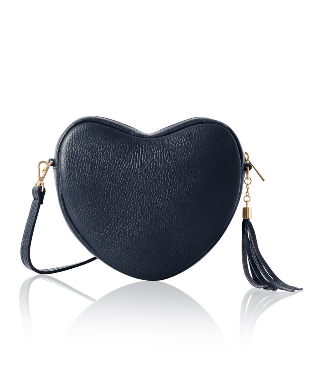 Heart Real Leather Shoulder Bag