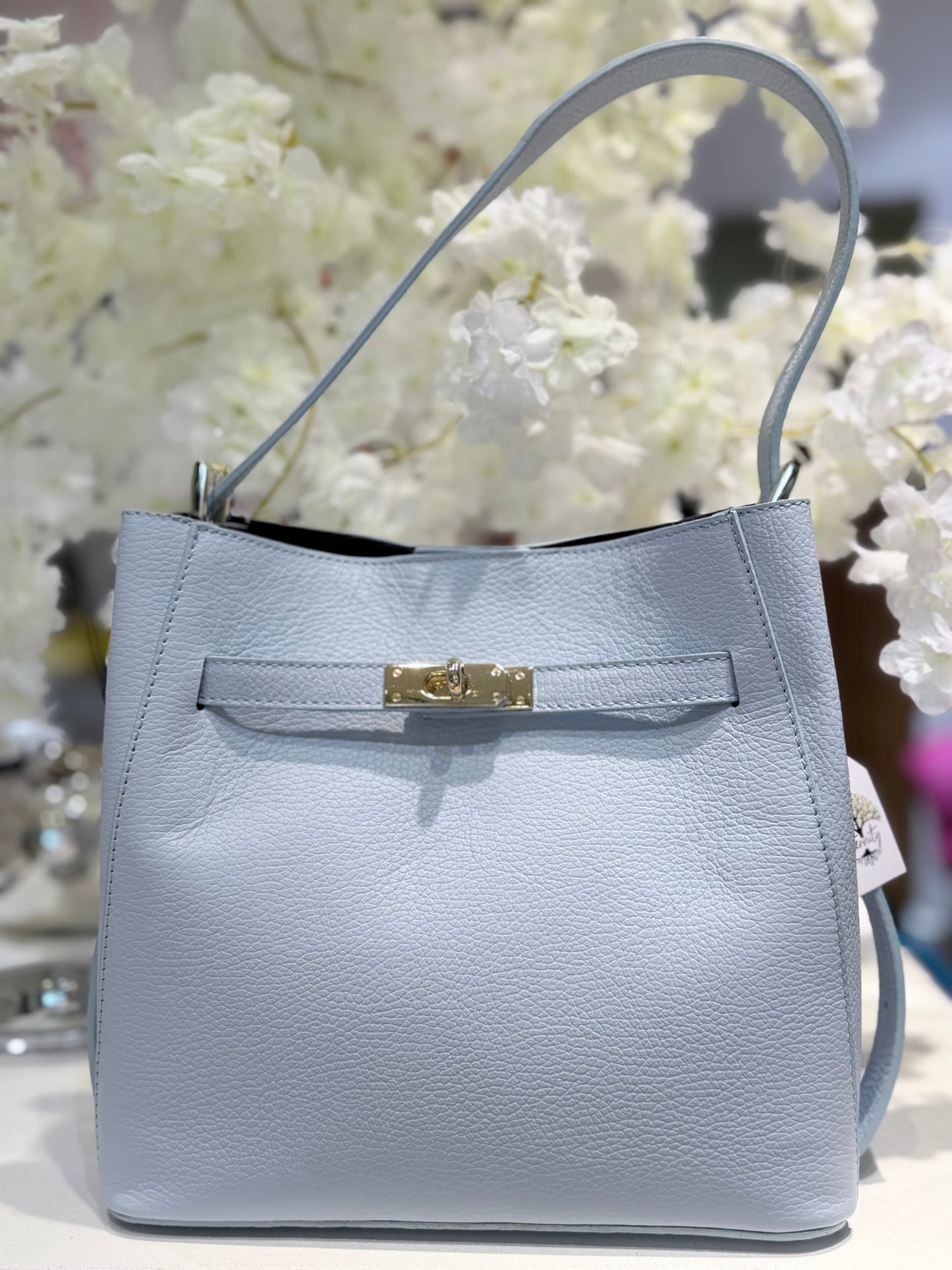 Ellie Leather Bag Blue