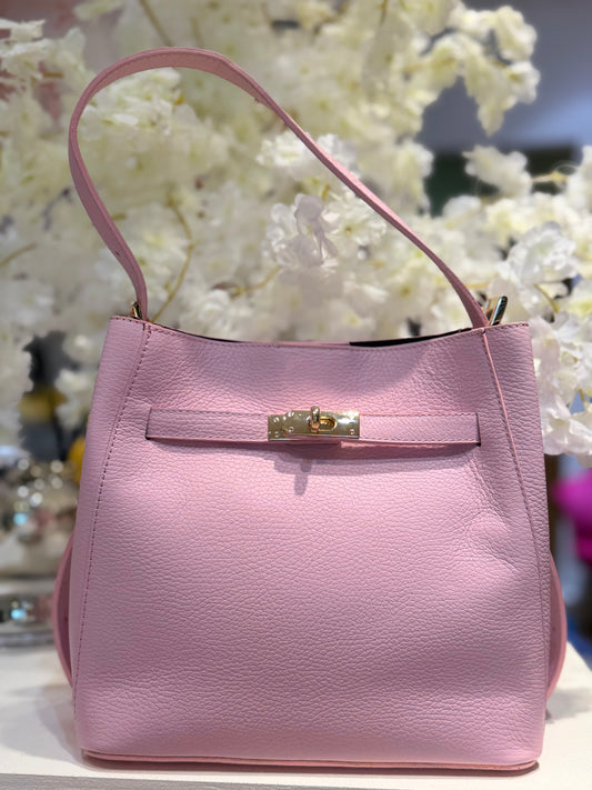 Ellie Leather Bag Pink