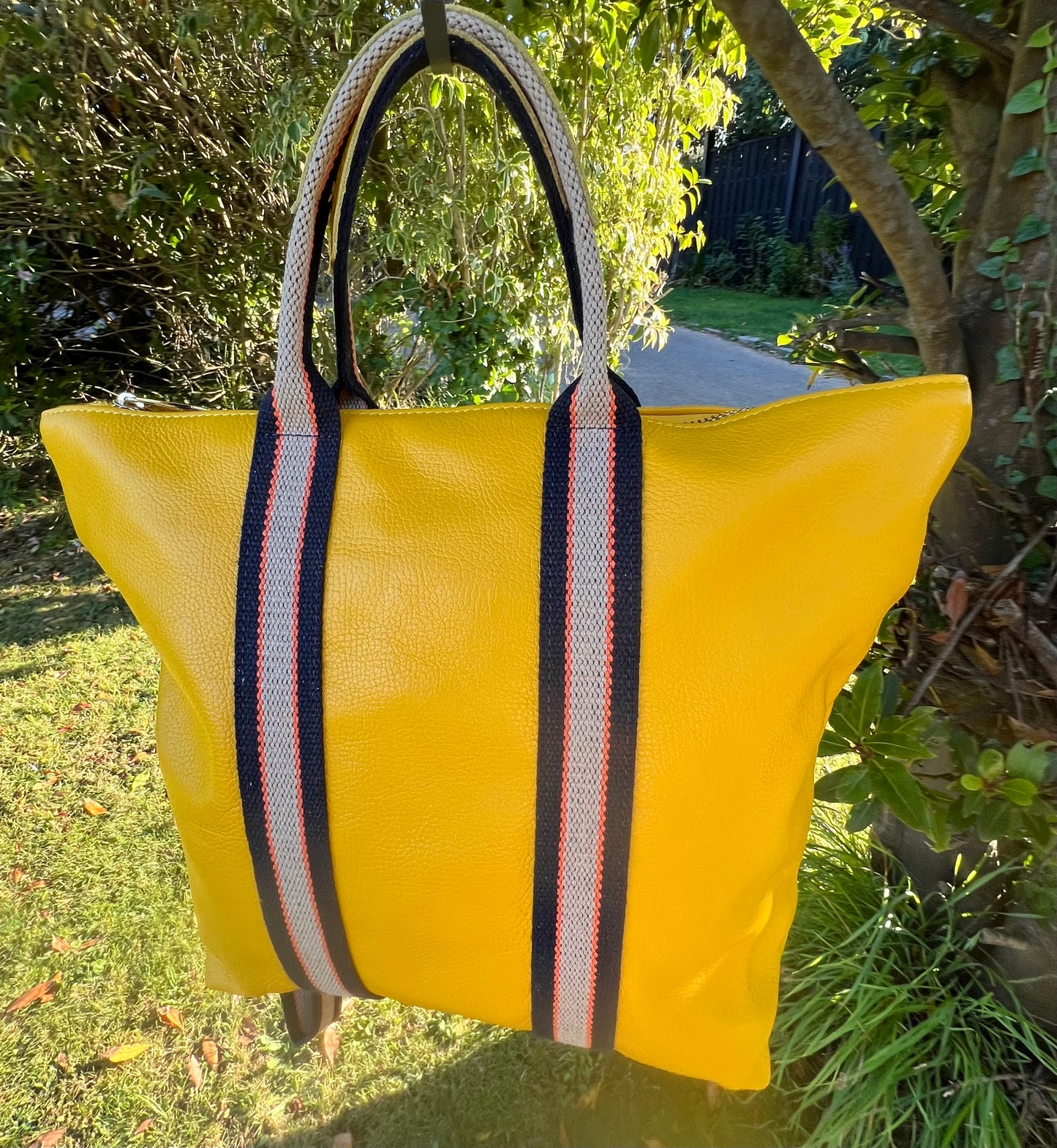 Italian Leather Backpack Tote