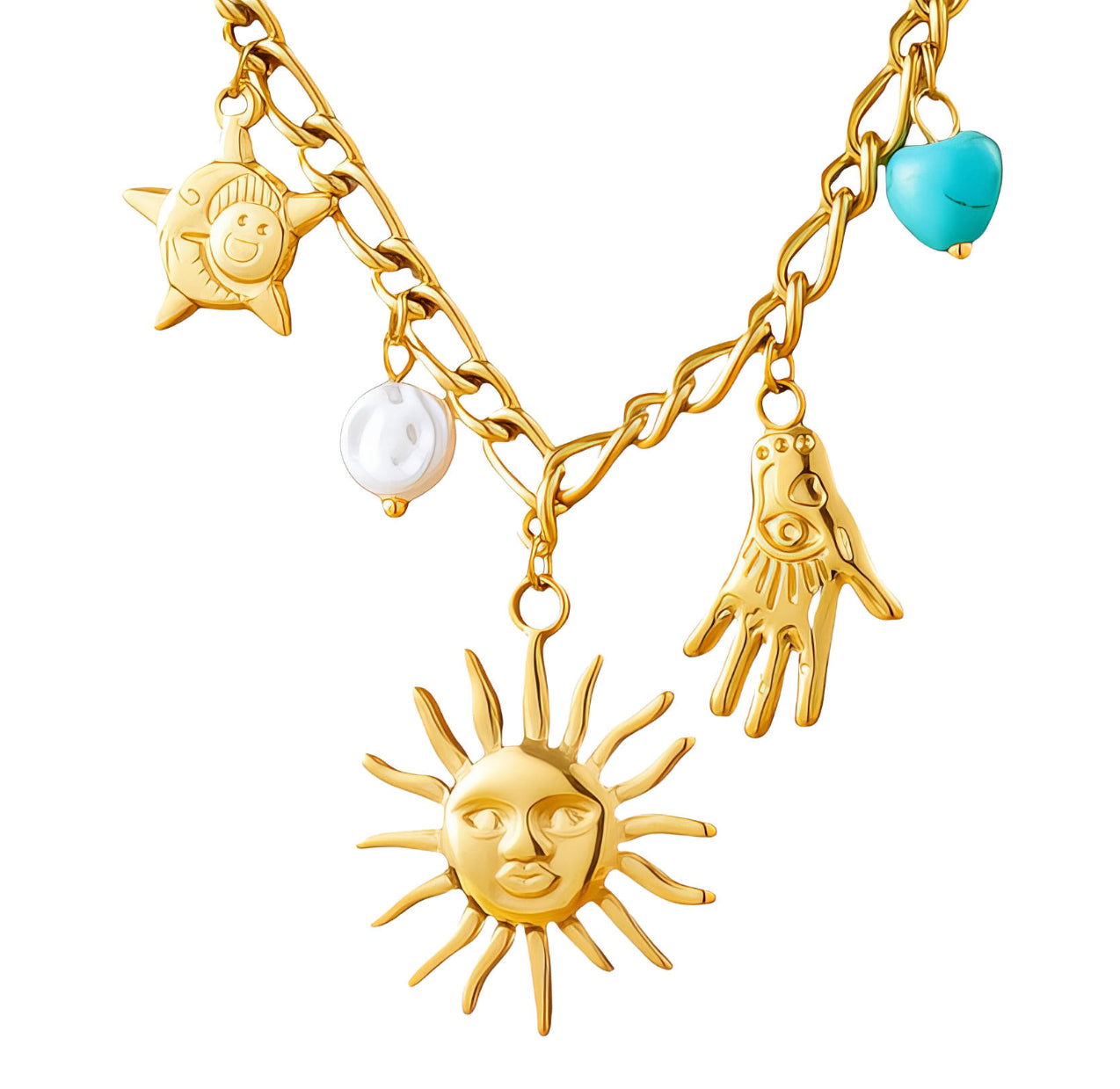 Sun Necklace 18k Gold Plating