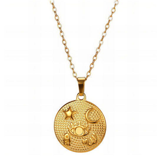 Evil Eye Necklace In 18k Plating