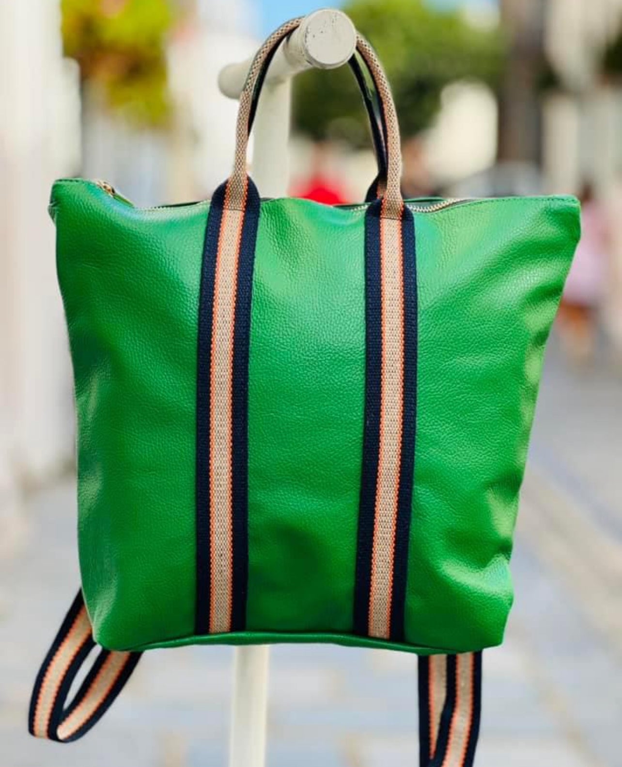Italian Leather Backpack Tote