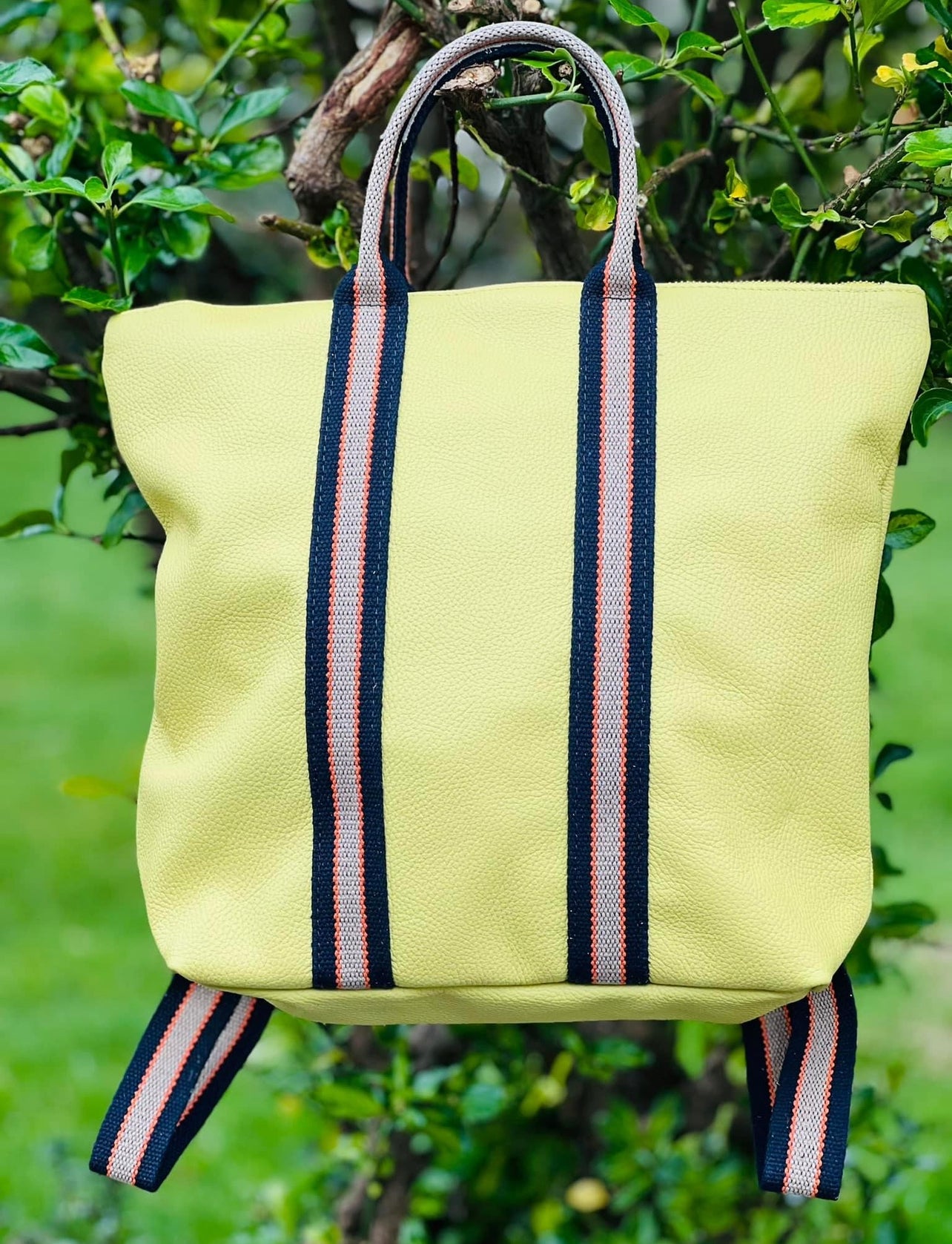 Italian Leather Backpack Tote