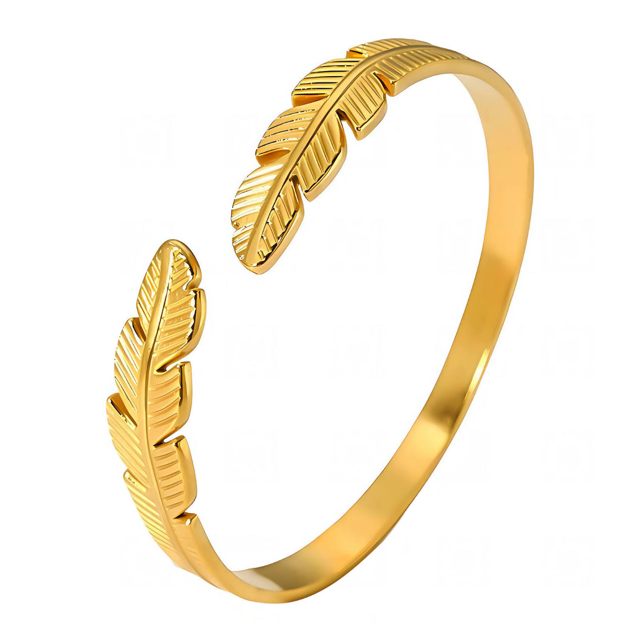 Leaves Bracelet 18k Gold Plated Steel
