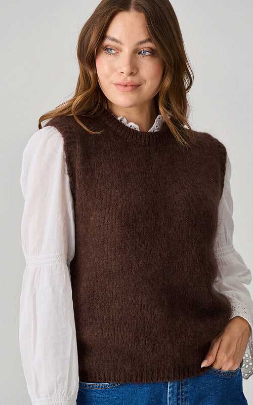 Mohair Round Neck Knit Top By Luella