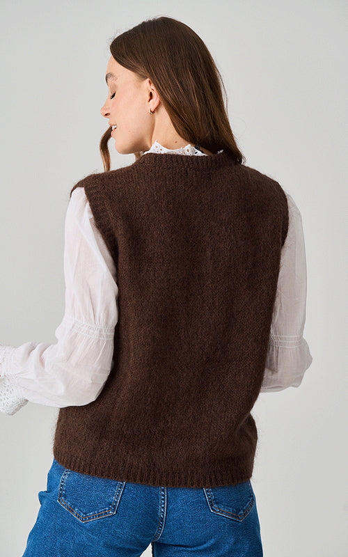 Mohair Round Neck Knit Top By Luella