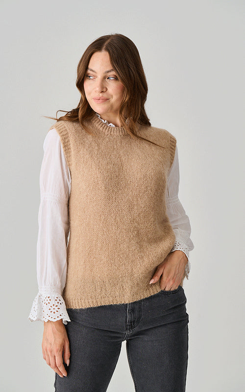 Mohair Round Neck Knit Top By Luella