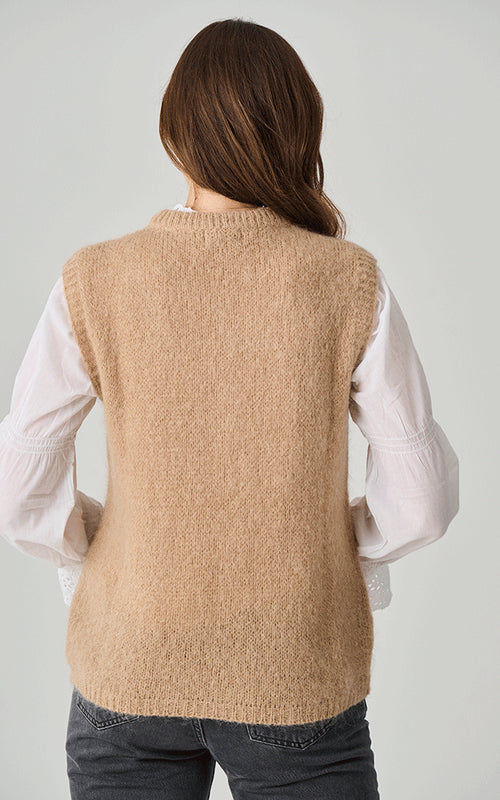 Mohair Round Neck Knit Top By Luella