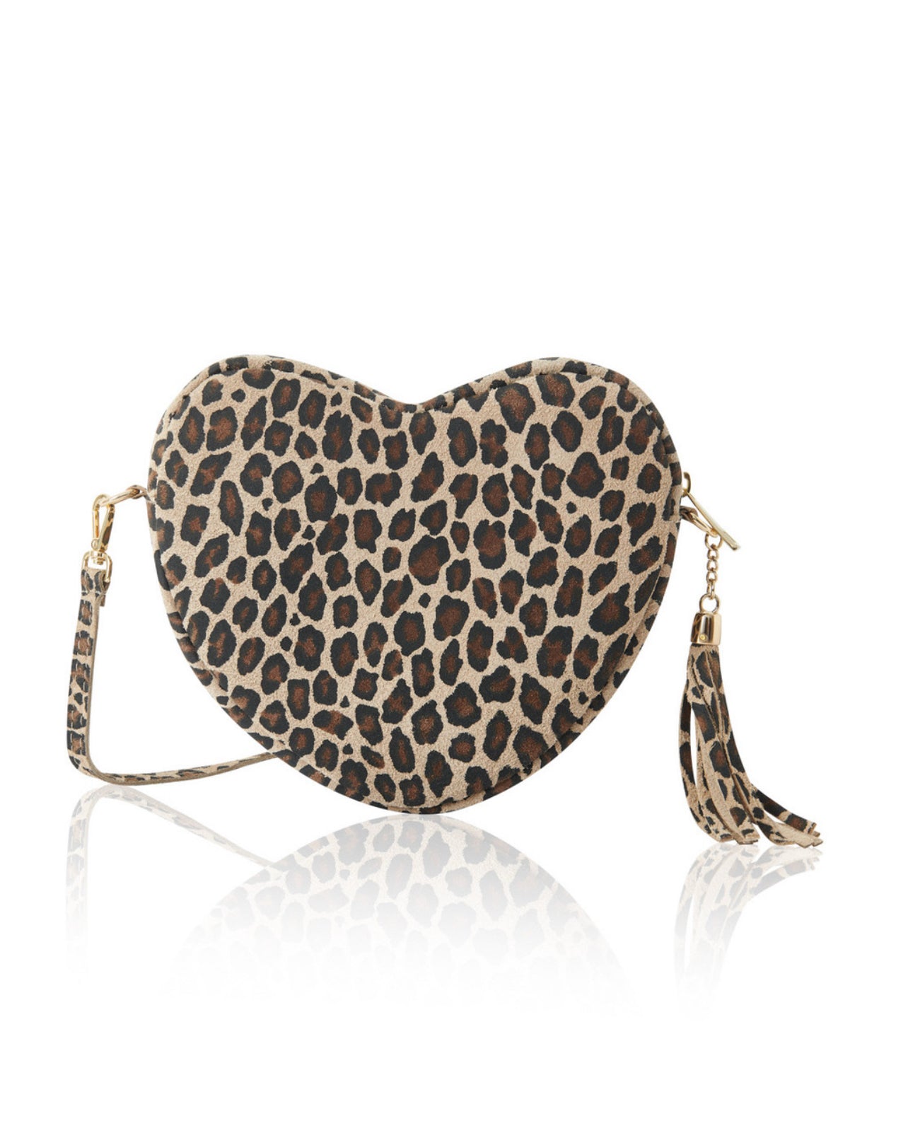 Heart Real Leather Shoulder Bag